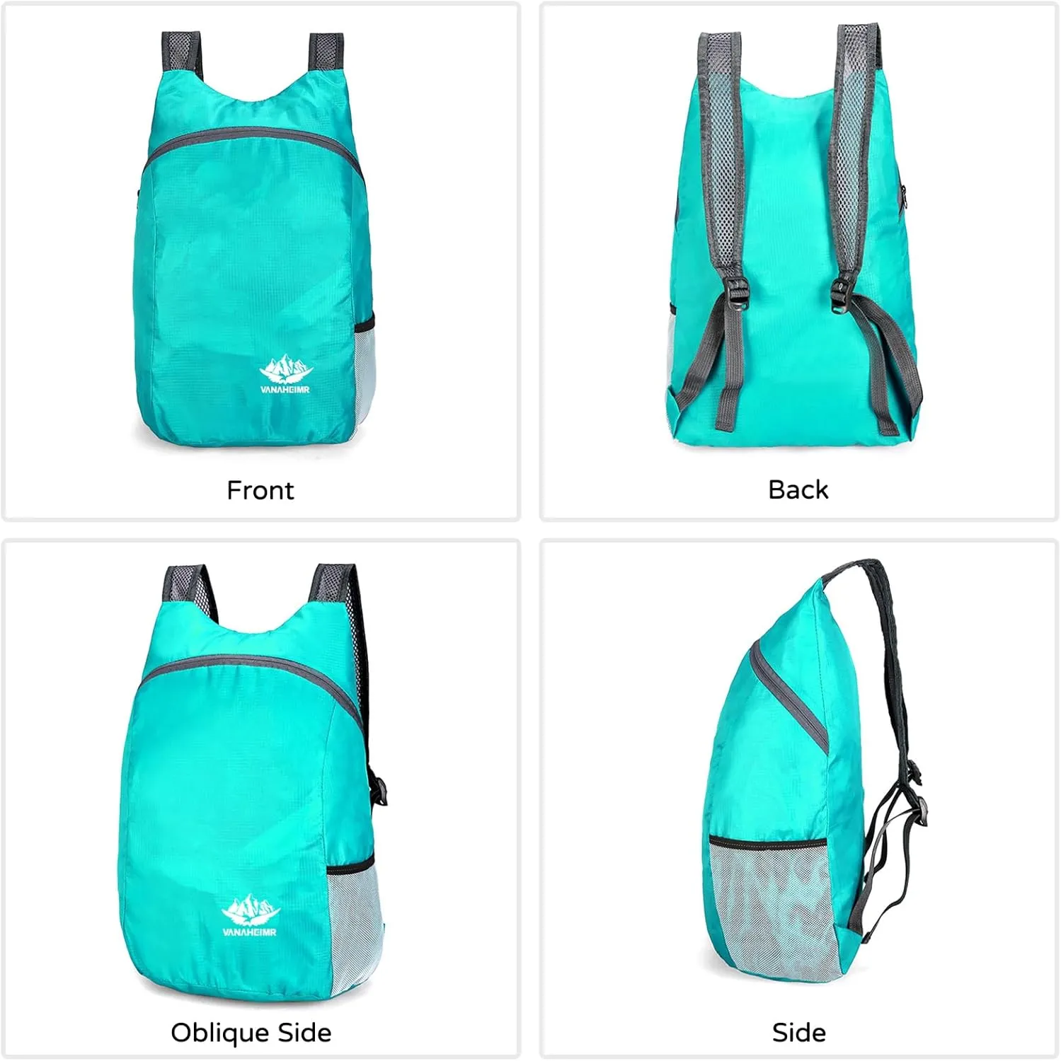 PORRASSO Hiking Backpack Lightweight Waterproof Daypack 20L Foldable Rucksack Backpack for Women Men Camping Trekking Cycling Climbing Outdoor Sports Blue C