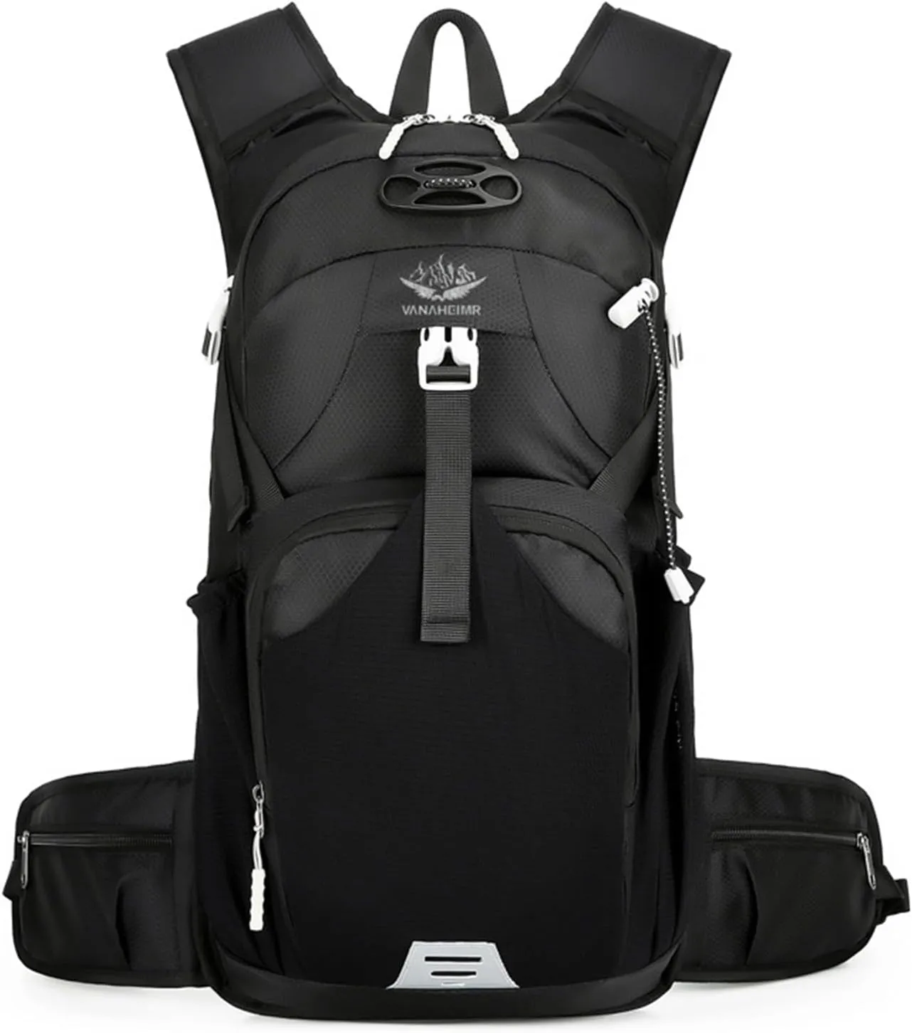 PORRASSO Hiking Backpack Waterproof Daypack 18L Rucksack Lightweight Backpack for Women Men Trekking Cycling Climbing Outdoor Sports Black