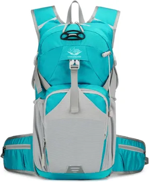 PORRASSO Hiking Backpack Waterproof Daypack 18L Rucksack Lightweight Backpack for Women Men Trekking Cycling Climbing Outdoor Sports Green