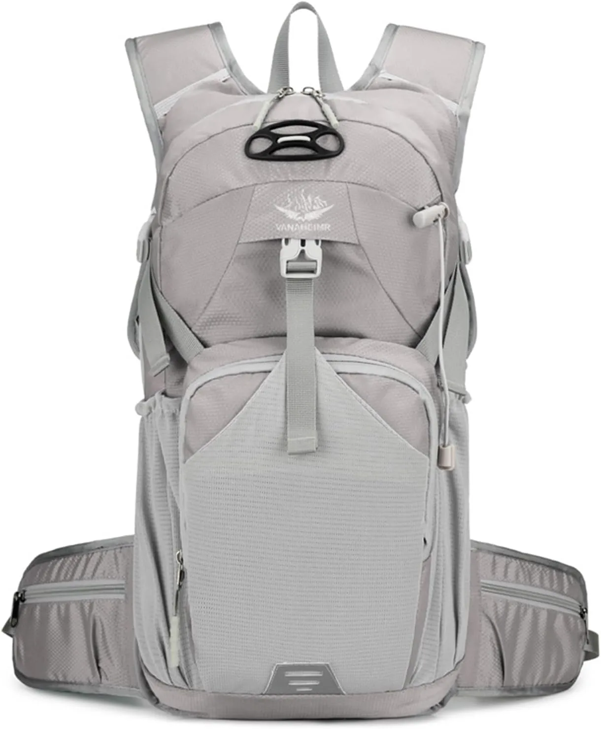PORRASSO Hiking Backpack Waterproof Daypack 18L Rucksack Lightweight Backpack for Women Men Trekking Cycling Climbing Outdoor Sports Grey
