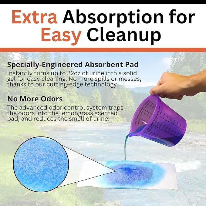 Portable Toilet Waste Bags Extra Strength with Super Absorbent Pad (12 Count) - With Advanced Odor Control System - Extra Large - Fits All Buckets and Camping Toilets (Extra Strength, 12)