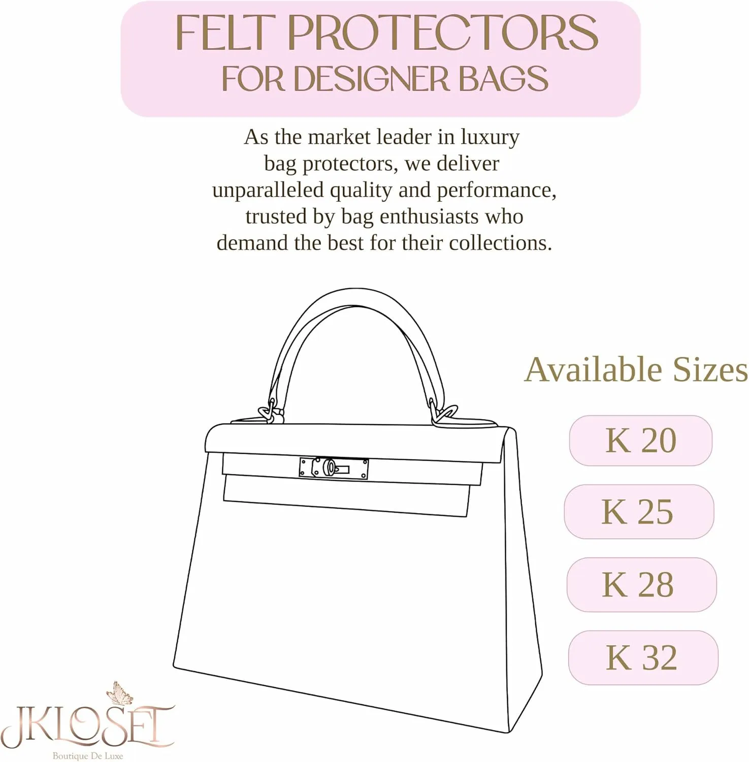 Premium Felt Protectors for Designer Bags - Soft, Light Weight, and Precision Fit Felt Protectors