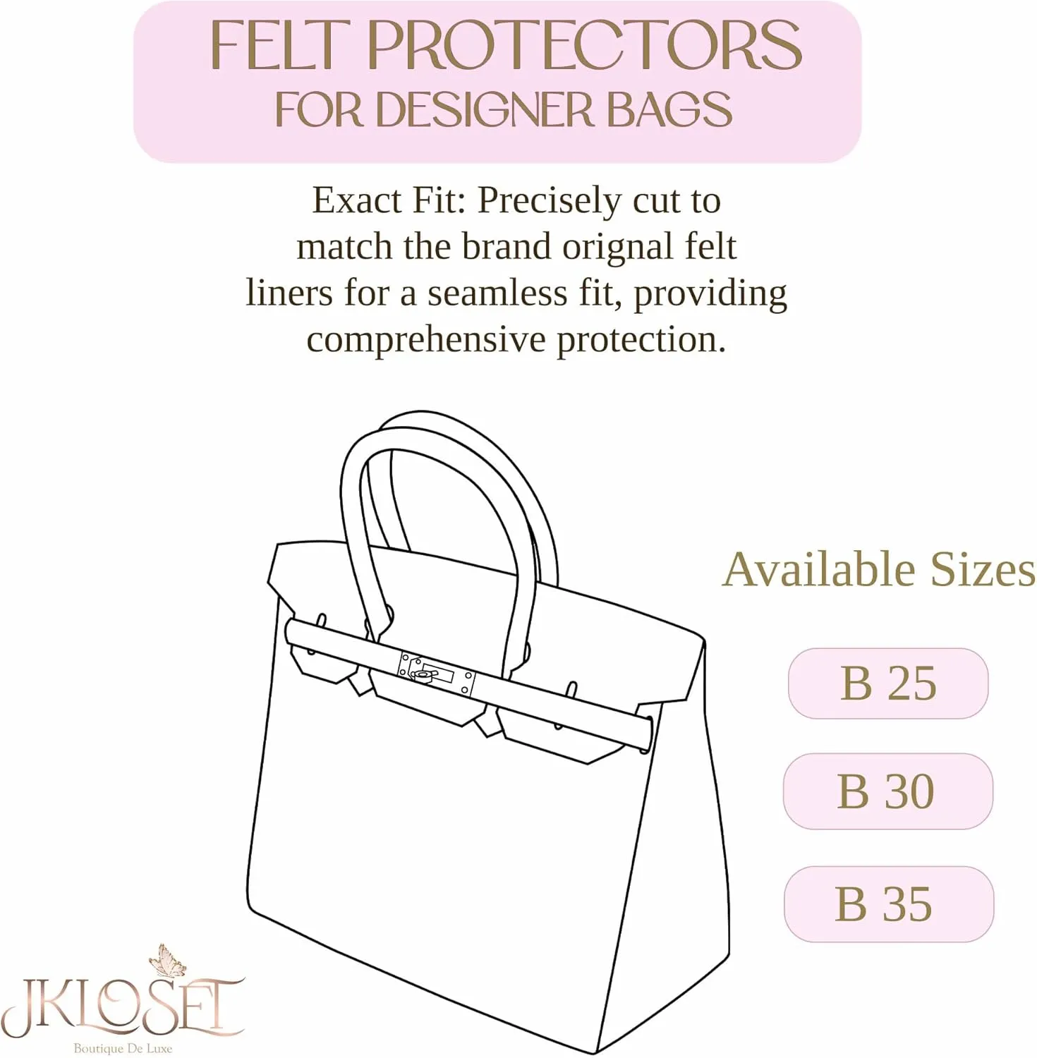 Premium Felt Protectors for Designer Bags - Soft, Light Weight, and Precision Fit Felt Protectors