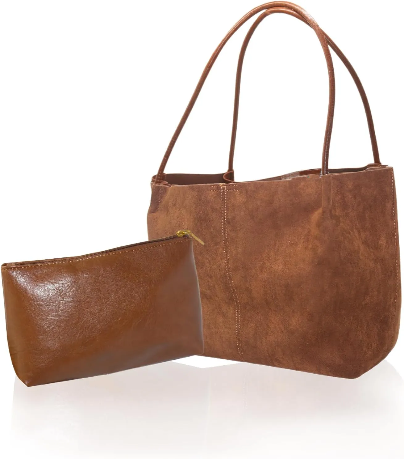Premium Suede Tote Bag for Women with Large Capacity, Soft Suede Shoulder Bag, Suede Hobo Bags.