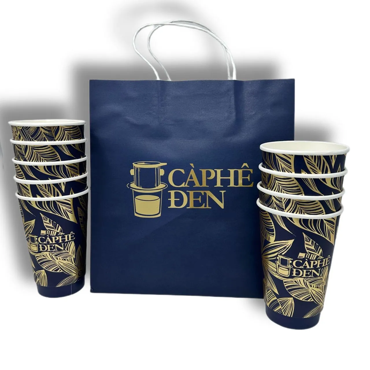 Pressed Gold | Single and Double Walled Coffee Cups | Premium | Kraft Paper | Intricate Design Capable | 4oz-22oz