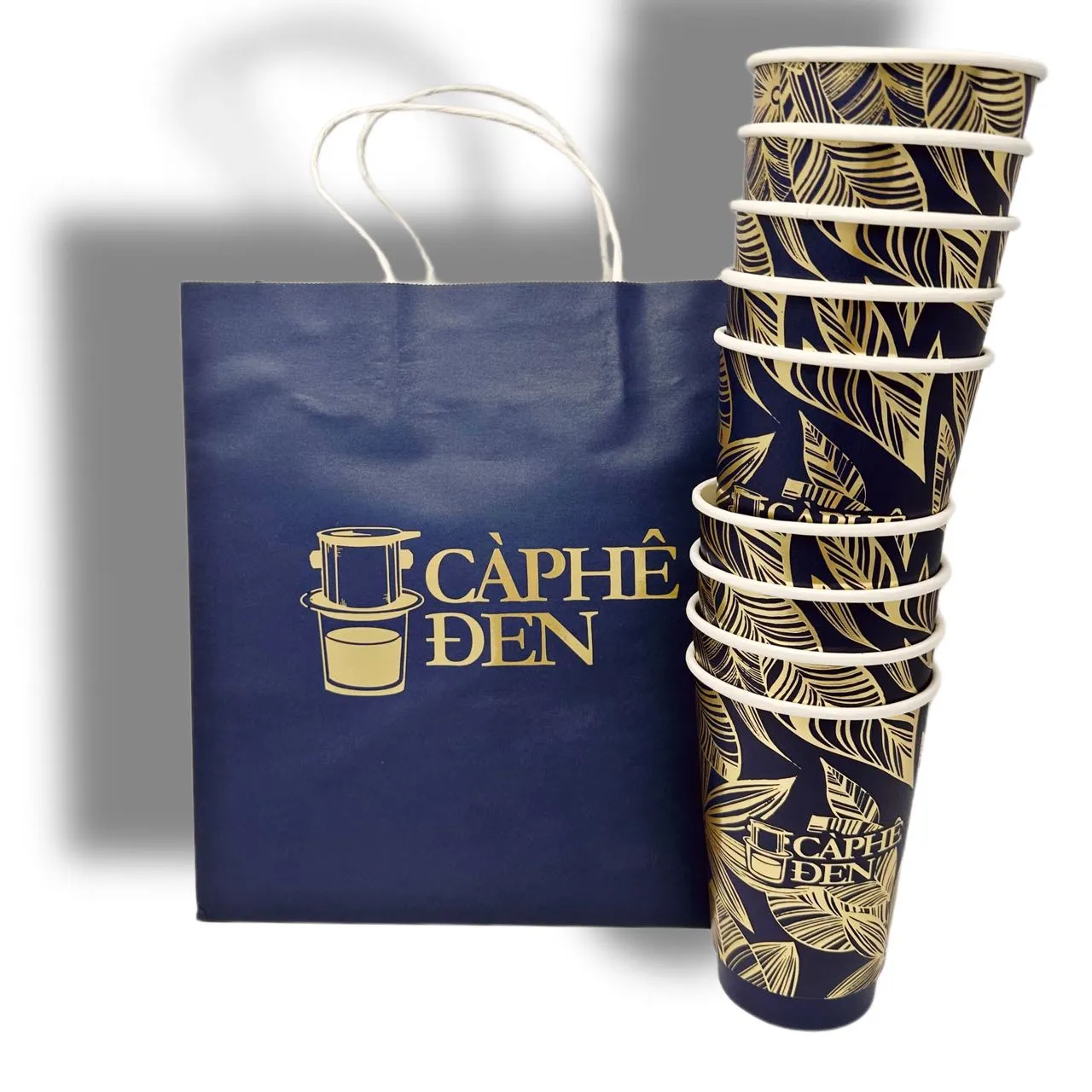 Pressed Gold | Single and Double Walled Coffee Cups | Premium | Kraft Paper | Intricate Design Capable | 4oz-22oz