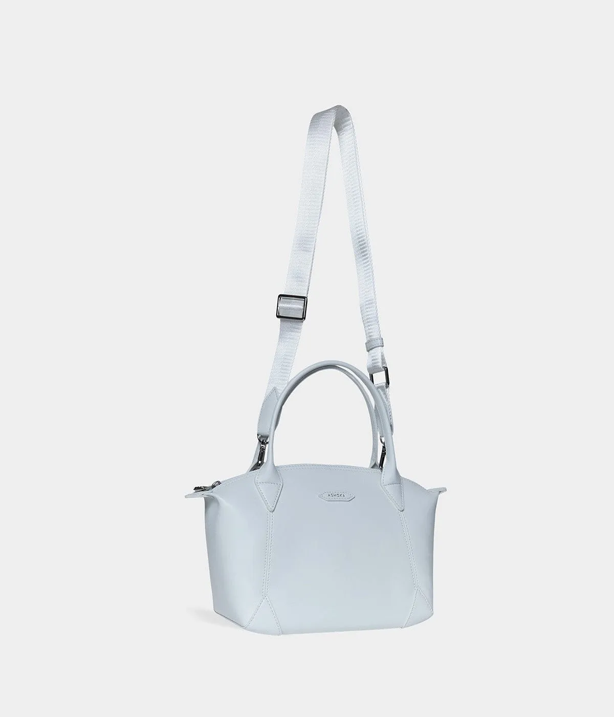 Pretty Apple Skin Vegan Leather Shoulder Bag | White