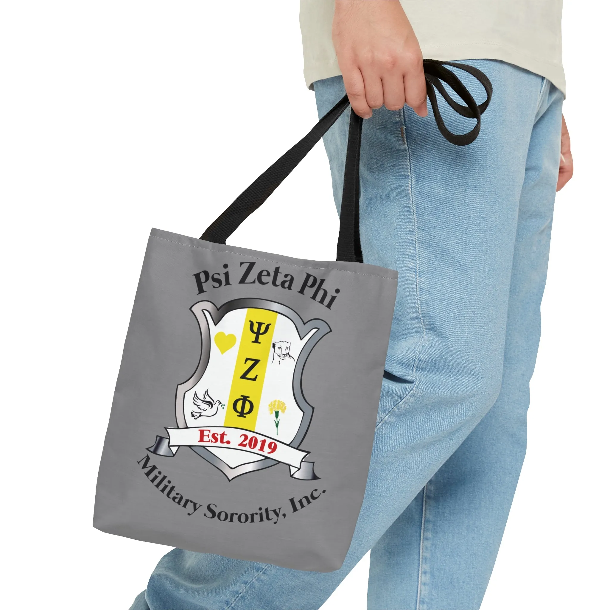 Psi Zeta Phi Tote Bag (Grey)