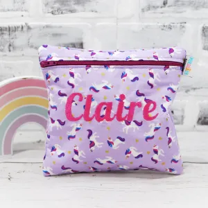 Purple Unicorn Personalized Reusable Bag