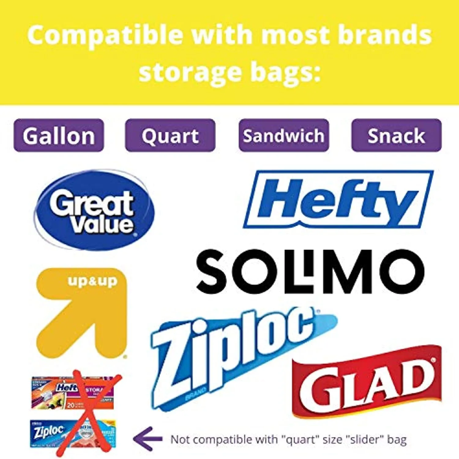 PurpleWares Food Storage Bag Holders – Premium Moso Bamboo Kitchen Drawer Organizer Dispenser Compatible with Ziploc, Solimo, Glad, Hefty for Gallon, Quart, Sandwich & Snack Variety Size Ziplock Bags (4 Piece Set)