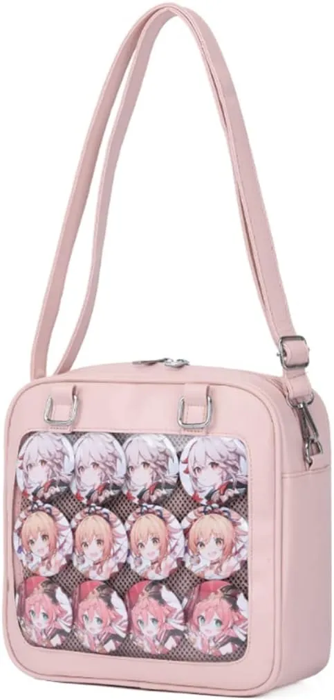 Purse and Backpack JK Uniform Messenger Bag Lolita Ita Handbag DIY Design Transparent Windows Shoulder Bag
