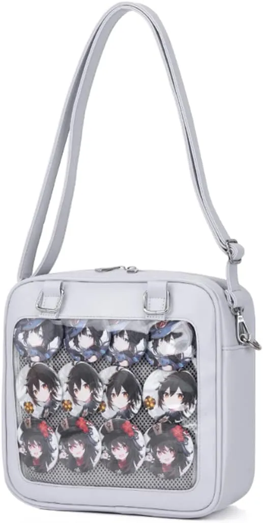 Purse and Backpack JK Uniform Messenger Bag Lolita Ita Handbag DIY Design Transparent Windows Shoulder Bag