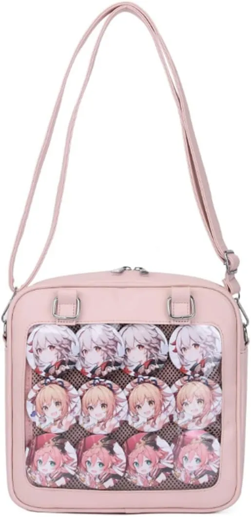 Purse and Backpack JK Uniform Messenger Bag Lolita Ita Handbag DIY Design Transparent Windows Shoulder Bag