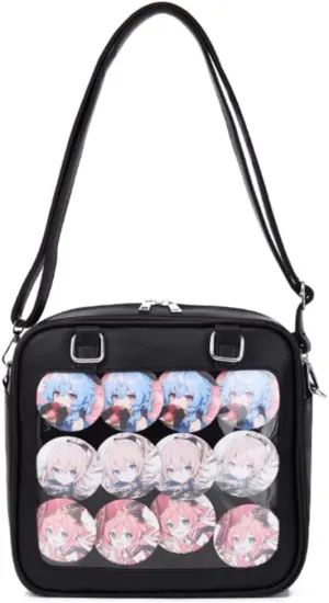 Purse and Backpack JK Uniform Messenger Bag Lolita Ita Handbag DIY Design Transparent Windows Shoulder Bag