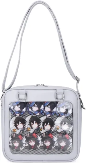 Purse and Backpack JK Uniform Messenger Bag Lolita Ita Handbag DIY Design Transparent Windows Shoulder Bag