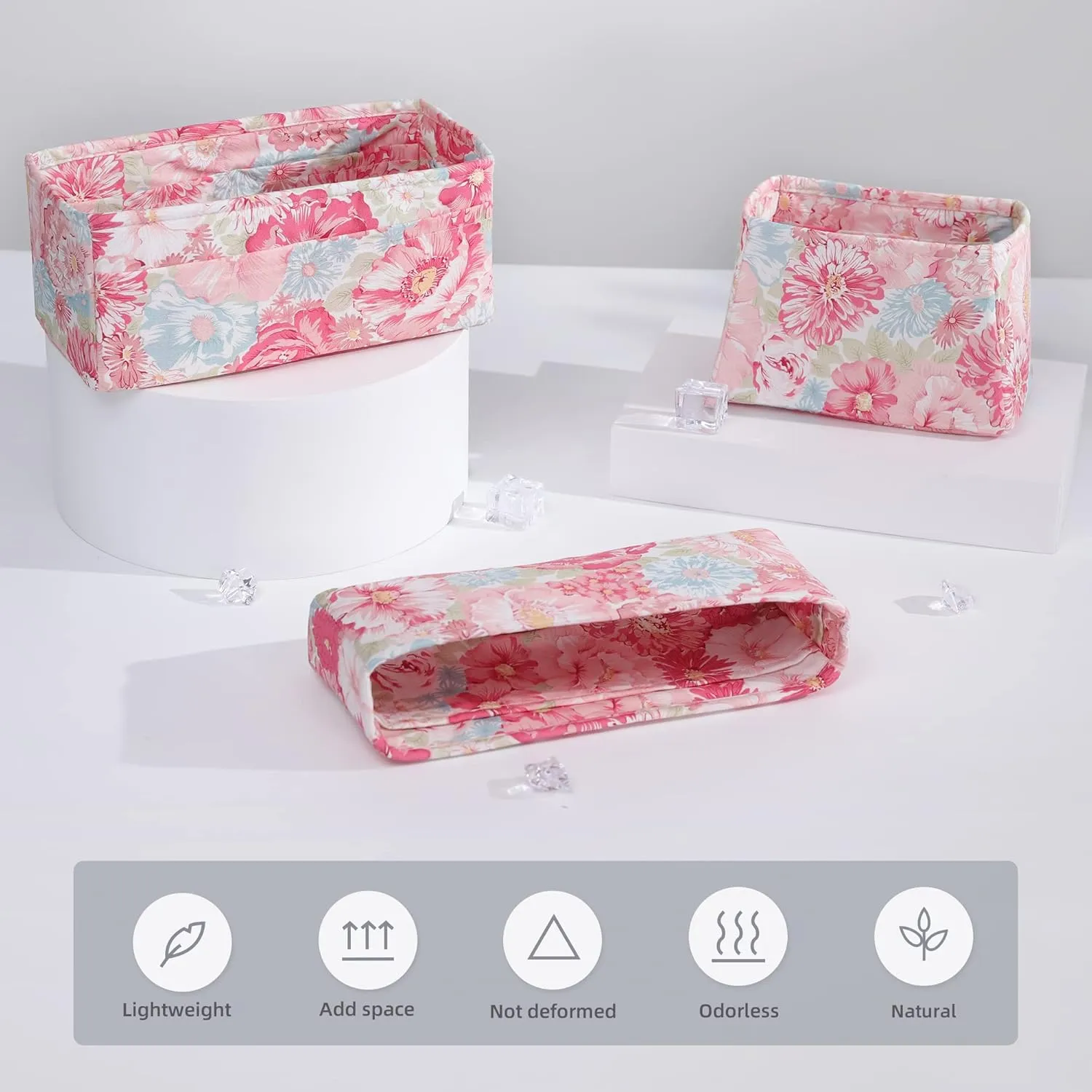 Purse Organizer Insert for LadyDior Bags, Soft Handbag Tote Organizer Liner, Women Luxury Handbag Tote Inner Bag(Small, Blooming)