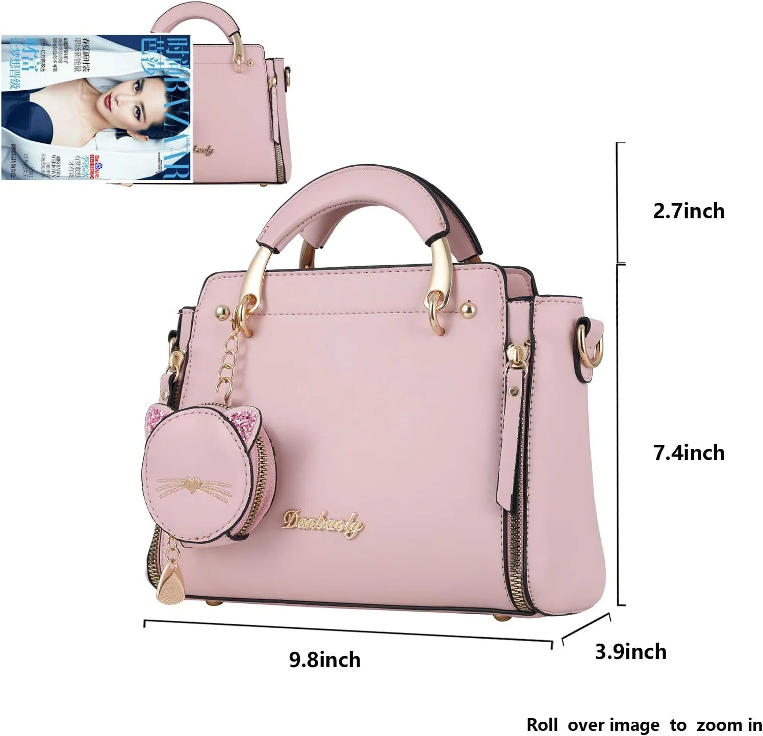 Purses and Handbags for Women Fashion PU Leather Top Handle Women Satchel Shoulder Bags Small Totes Crossbody Bags