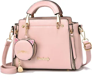 Purses and Handbags for Women Fashion PU Leather Top Handle Women Satchel Shoulder Bags Small Totes Crossbody Bags
