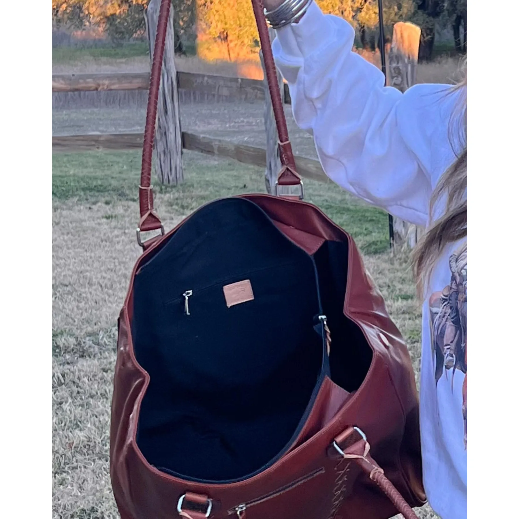 Rafter T Ranch Co Brown Carry All Bag