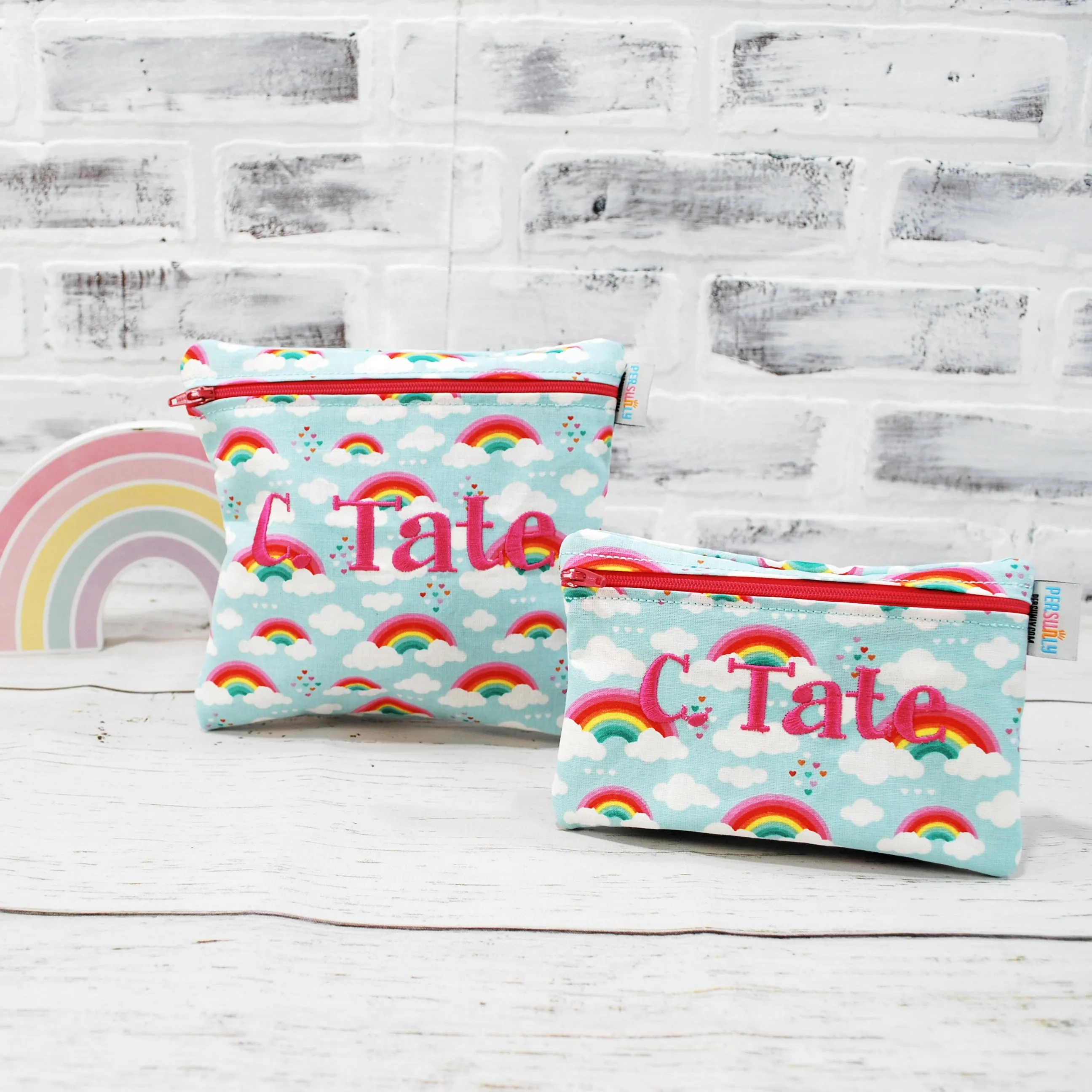 Rainbows in the Sky Personalized Reusable Food Bag