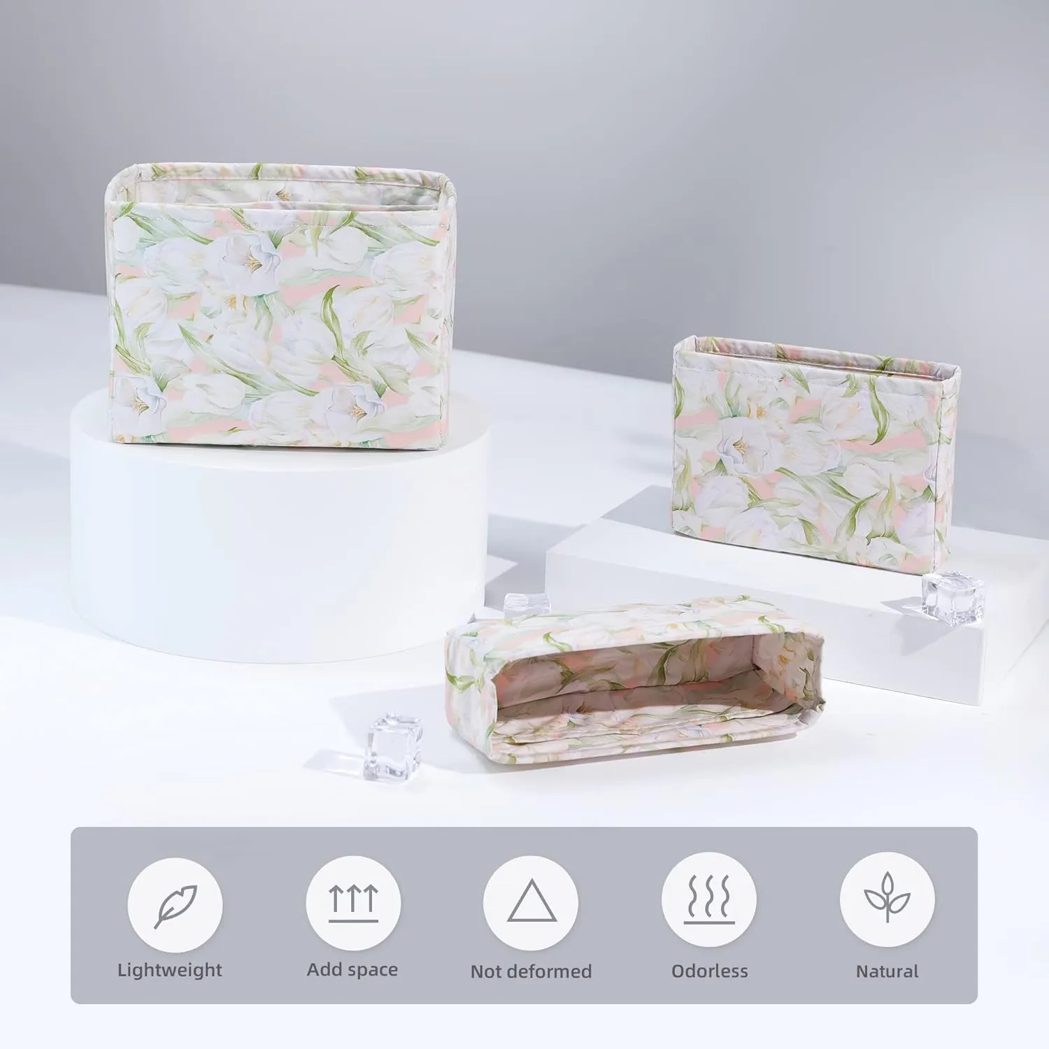 Rayon Purse Organizer Insert, unique pattern Bag organizer, bag in bag for luxury bags, fit Garden Party 26/30/36/49 bags (GP26, French Tulips)