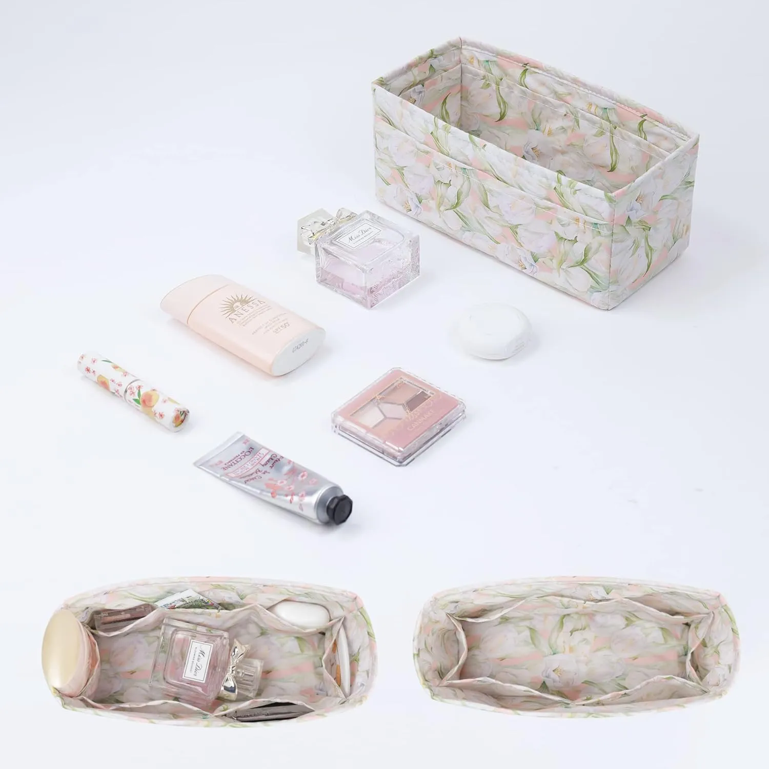 Rayon Purse Organizer Insert, unique pattern Bag organizer, bag in bag for luxury bags, fit Garden Party 26/30/36/49 bags (GP26, French Tulips)