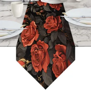 Red Rose Flower Briefcases for Men Crossbody Bags Laptop Carrying Case Messenger Bag for 15" Laptops and Under