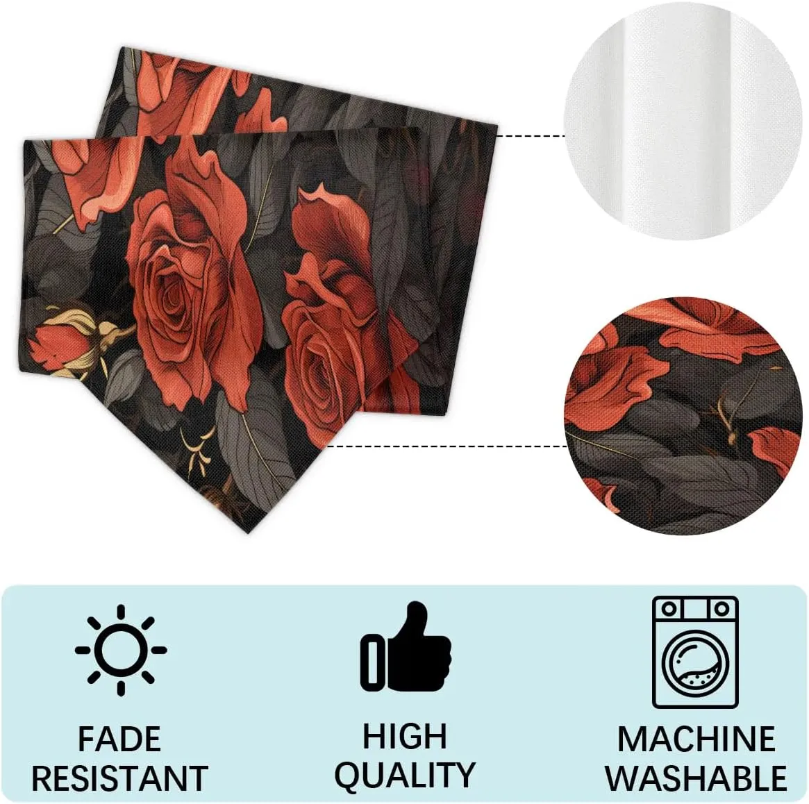Red Rose Flower Briefcases for Men Crossbody Bags Laptop Carrying Case Messenger Bag for 15" Laptops and Under