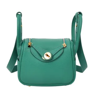 Regina Women's Faux Leather Mini Shoulder Strap Bag Green