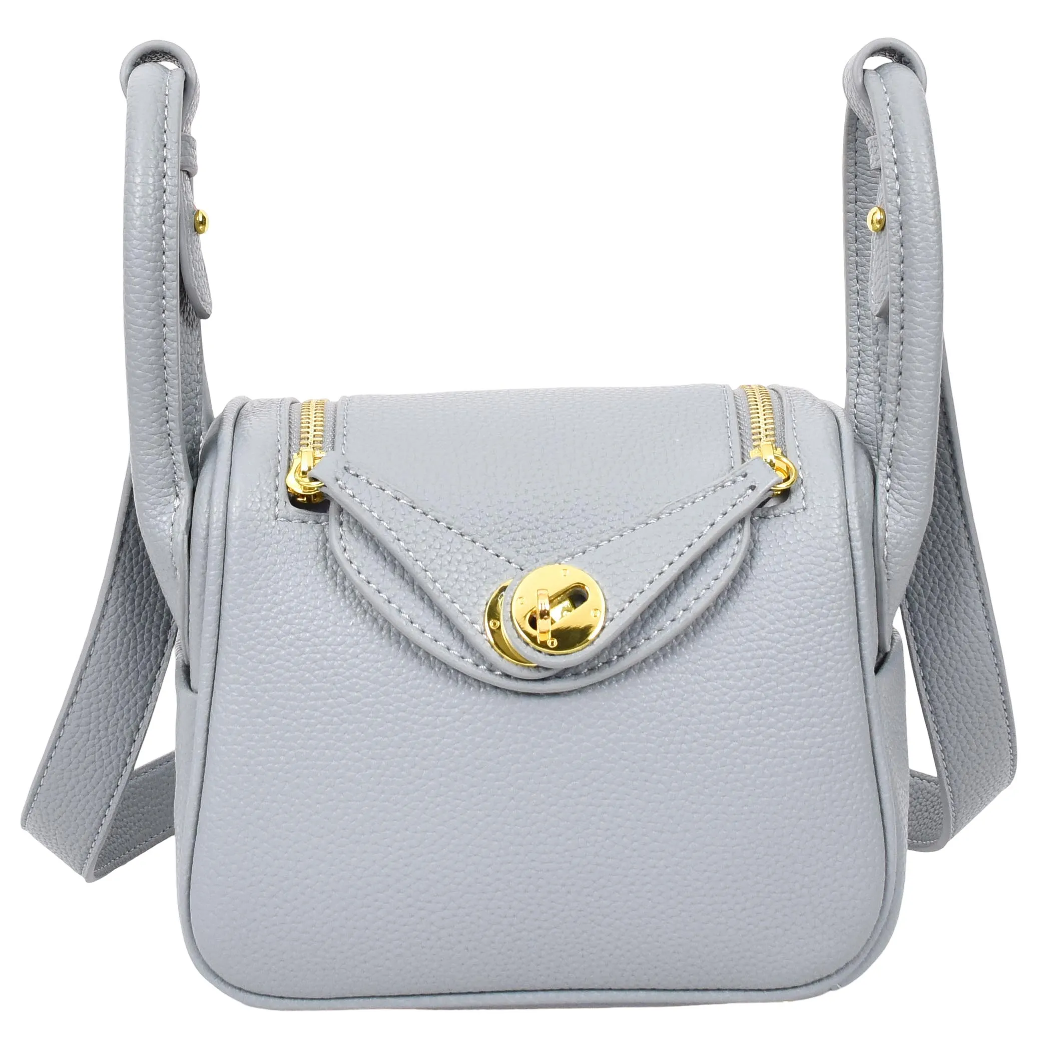 Regina Women's Faux Leather Mini Shoulder Strap Bag Sky Blue