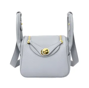 Regina Women's Faux Leather Mini Shoulder Strap Bag Sky Blue