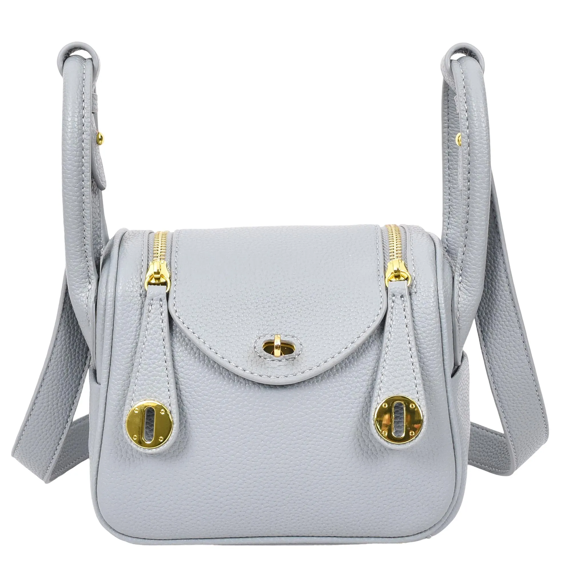 Regina Women's Faux Leather Mini Shoulder Strap Bag Sky Blue