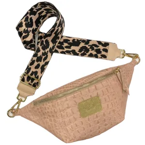 REGULAR. PINK 3D LEATHER BELT BAG