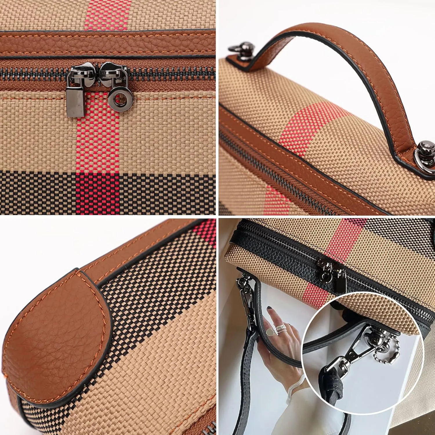 Rejolly Crossbody Bag for Women Small Top-Handle Pouch Purse Designer Shoulder Handbag Quiet Luxury Leather Trendy Purse