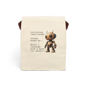 Robot Recharge Canvas Lunch Bag