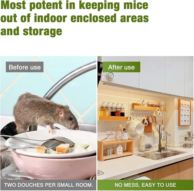 Rodent Mouse Repellent Pouches, Natural Peppermint Oil Bags for Mice, Pest Control Pouches for Indoor Outdoor Use, Mouse Deterrents for Moths, Insect, Mosquitos (60)