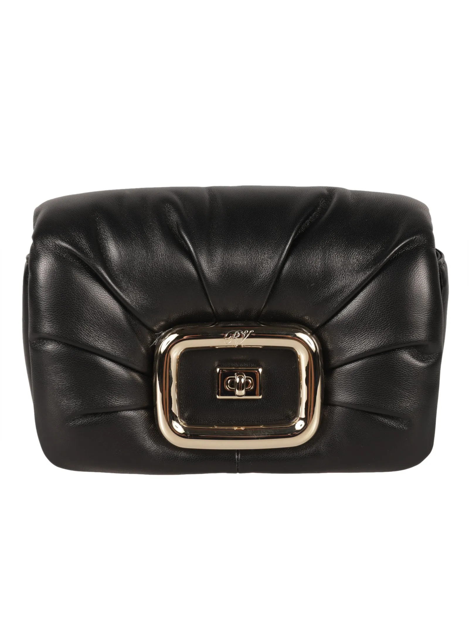 ROGER VIVIER Elegant Leather Handbag with Gold Hardware