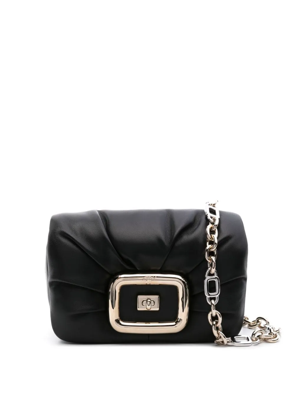 ROGER VIVIER Elegant Leather Handbag with Gold Hardware