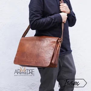 Rugged Hide RH-1380 Issac Large Leather Laptop Satchel Bag