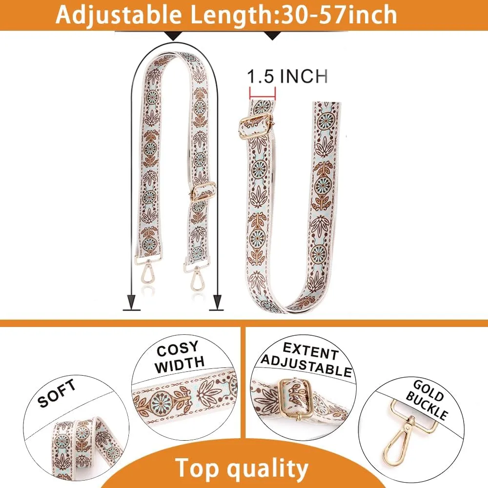 S-Jacorry Purse Strap Replacement Crossbody Wide Shoulder Strap Adjustable Canvas Straps Handbag Strap Replacement Belts