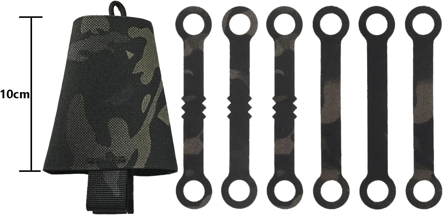 SABADO Tactical Chem Lights with Holders and Carabiner Clip, 6 Ultra Bright Glow Sticks with 12 Hour Duration for Camping Fishing and Hunting