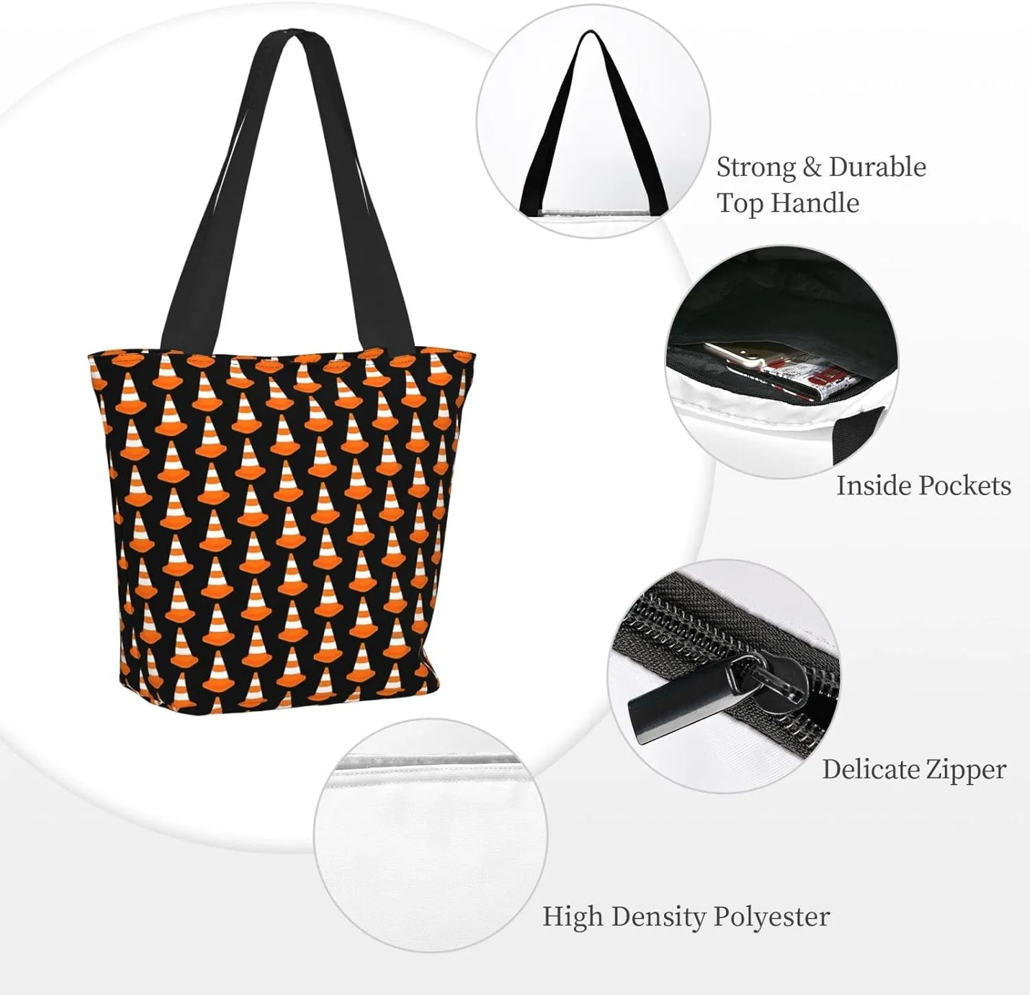 Sage Polka Dots Tote Bag Women Reusable Shopping Bags Shoulder Bag Portable Storage HandBags
