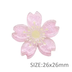 • Sakura •  Flatback Resin Embellishment Bow Centres • 5 Colours 2 pieces