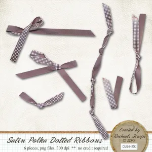 Satin Polka Dotted Ribbons