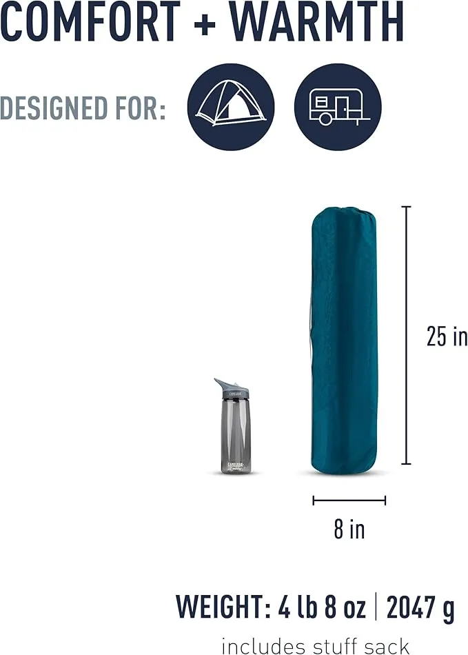 Sea to Summit Comfort Deluxe Self-Inflating Foam Camping Mattress, Regular (72 x 25 x 4 inches)