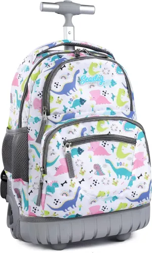 seastig Rolling Backpack 16 Inch Wheeled Backpack Laptop Backpack Carry-on Backpack School College Travel