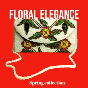 Shahi Clutches - Handcrafted Floral Blossom Clutch for Women, Pakistani Handmade Product