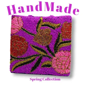 Shahi Clutches - Handcrafted Pink Punch Clutch for Women, Pakistani Handmade Product