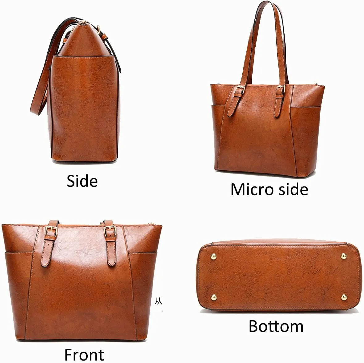 Shoulder Bags Handbags and Purses for Women Smooth PU Leather Top-Handle Bags Totes