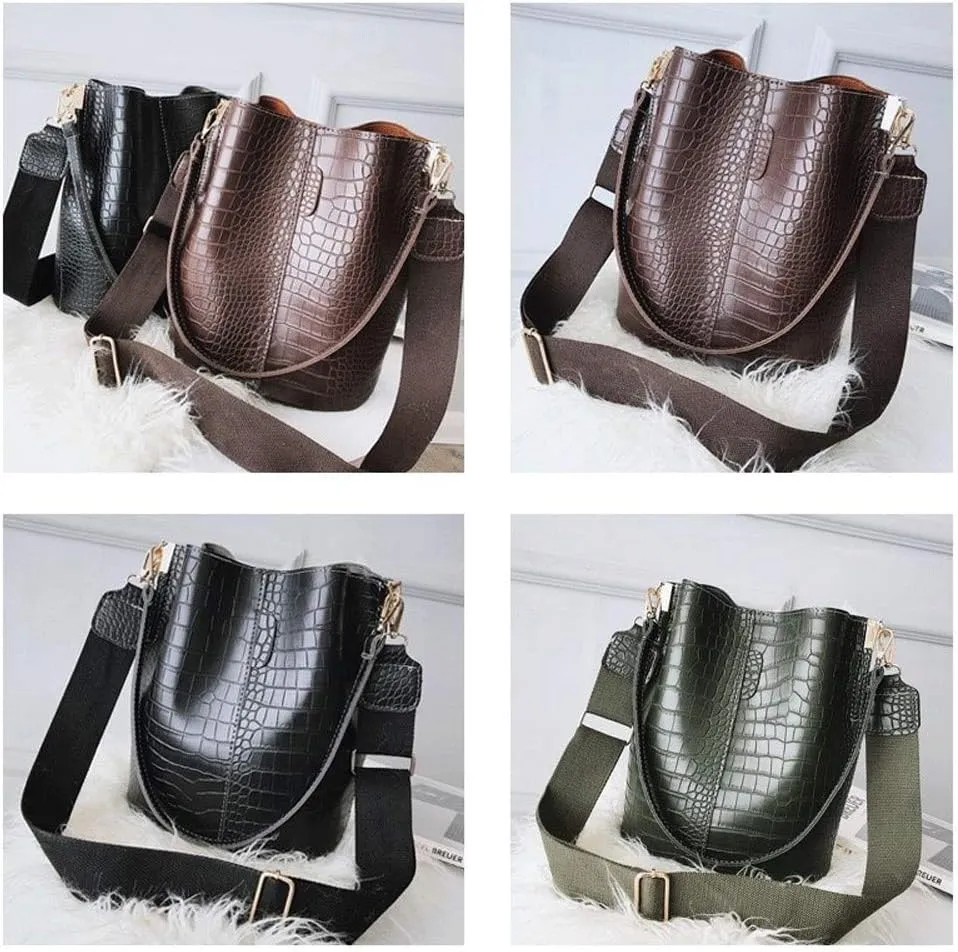 Shoulder Crossbody for Women Shoulder, Women Bags Luxury PU Leather Bucket Bag Handbag